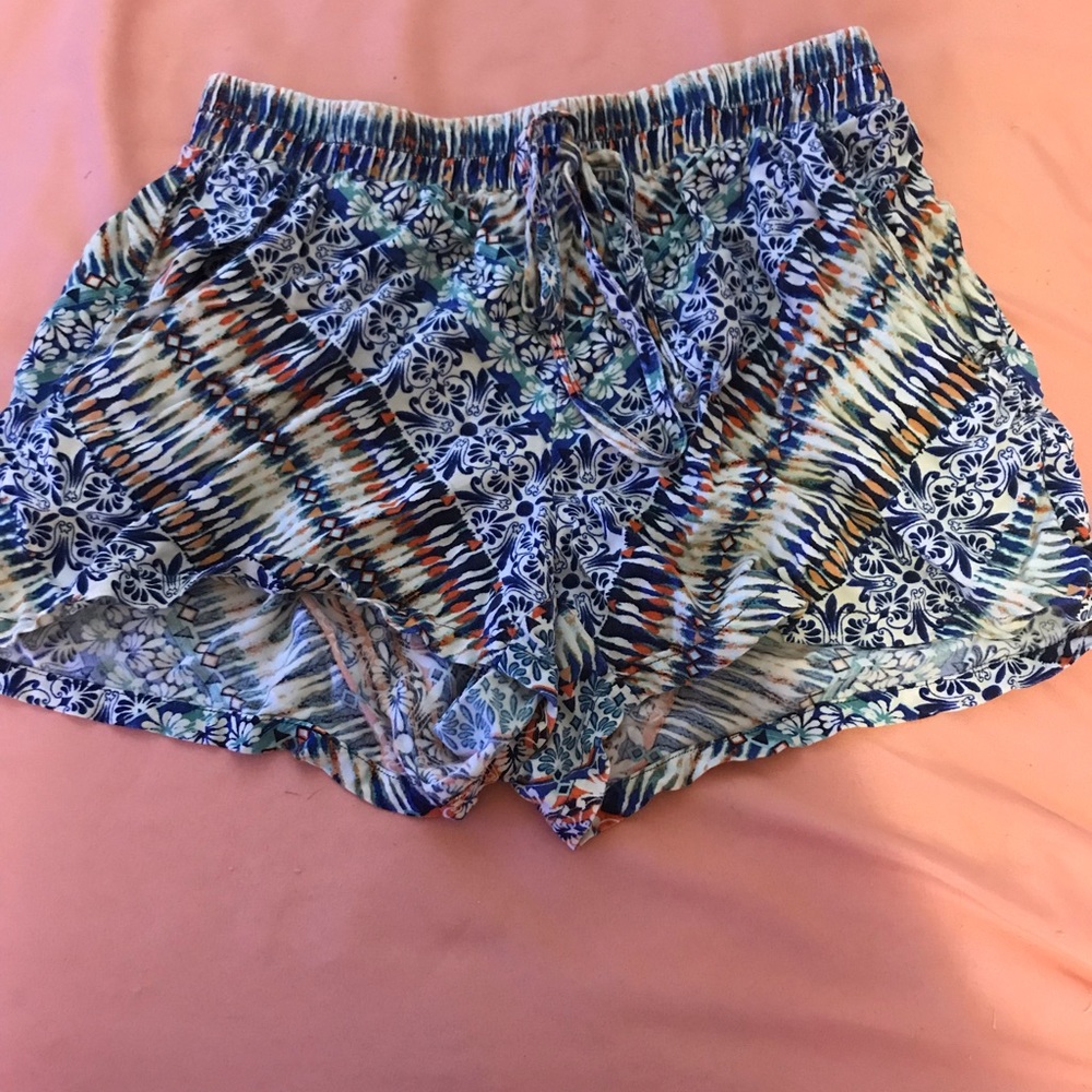 Colorful flowy shorts